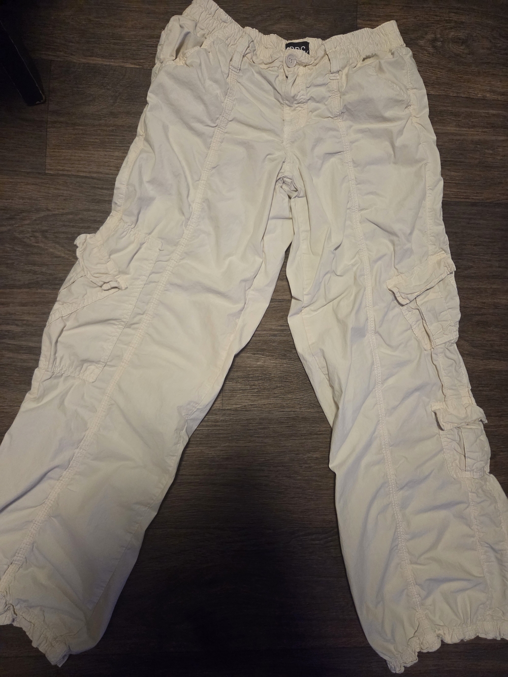 Womens BDG Urban Outfitters Cream Y2K Baggy Cargo Pants Size S
